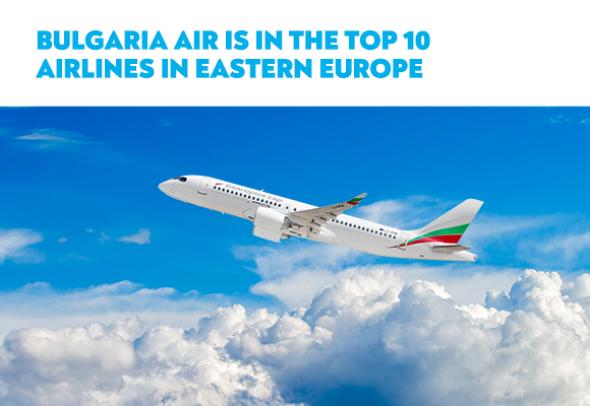 Bulgaria Air is in the top 10 of the best airlines in Eastern Europe